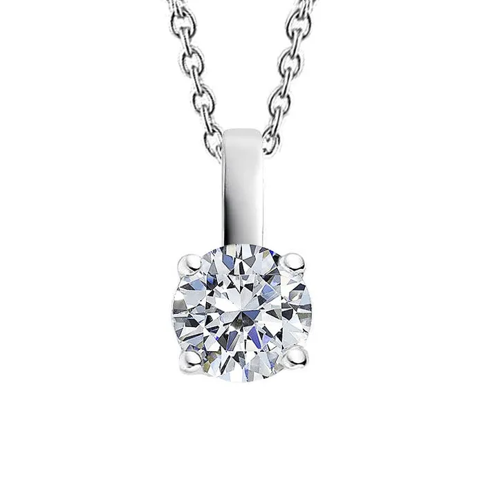 GB Necklaces Solitaire Round Cut Real Natural Earth Mined Diamond Necklace Pendant 2 Carat White Gold 14K GB Necklaces Solitaire Round Cut Real Natural Earth Mined Diamond Necklace Pendant 2 Carat White Gold 14K
