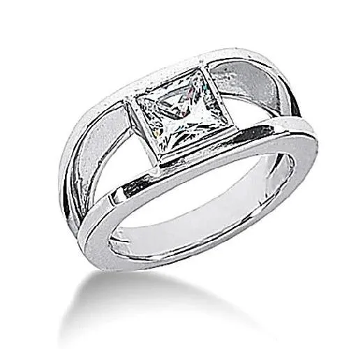 GB Rings 075 Carats Natural Earth Mined Diamond Solitaire Engagement Ring Princess Cut GB Rings 075 Carats Natural Earth Mined Diamond Solitaire Engagement Ring Princess Cut