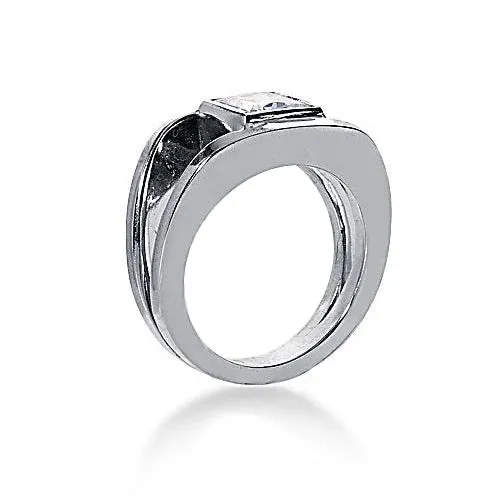 GB Rings 075 Carats Natural Earth Mined Diamond Solitaire Engagement Ring Princess Cut