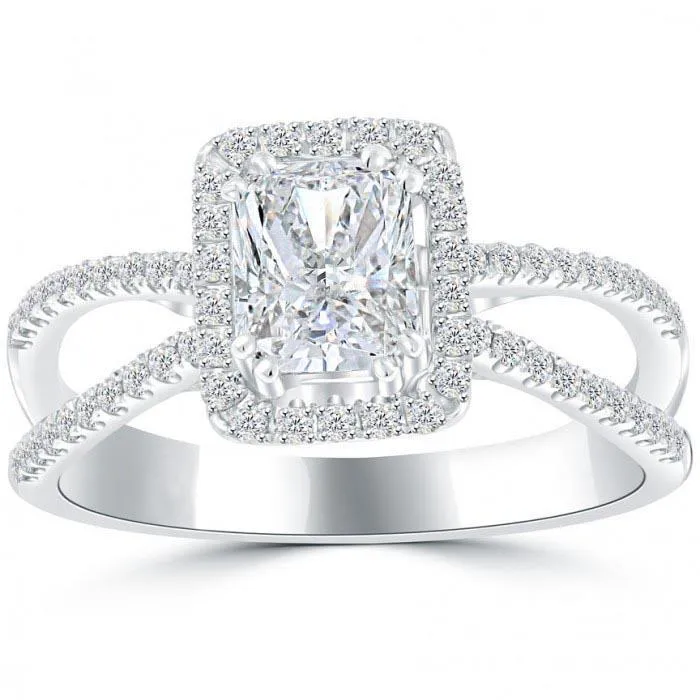 GB Rings 350 Carats Radiant Round Cut Natural Earth Mined Diamonds Halo Ring White Gold 14K New GB Rings 350 Carats Radiant Round Cut Natural Earth Mined Diamonds Halo Ring White Gold 14K New