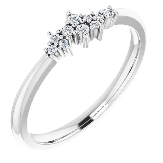 GB Rings Anniversary Natural Earth Mined Diamond Ring 1 Carat Cluster Set White Gold 14K GB Rings Anniversary Natural Earth Mined Diamond Ring 1 Carat Cluster Set White Gold 14K