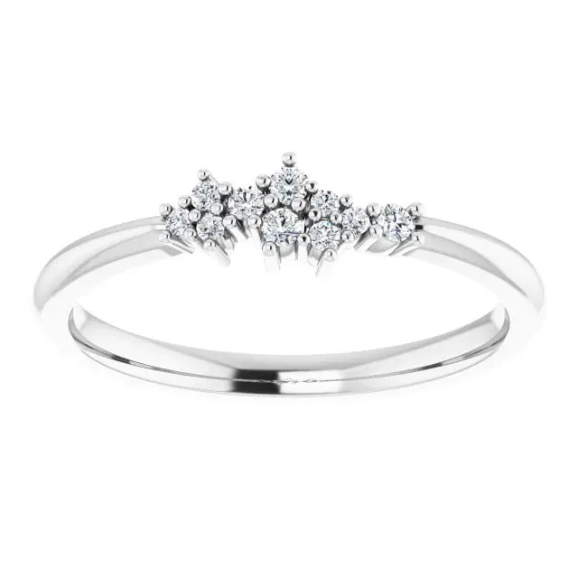 GB Rings Anniversary Natural Earth Mined Diamond Ring 1 Carat Cluster Set White Gold 14K GB Rings Anniversary Natural Earth Mined Diamond Ring 1 Carat Cluster Set White Gold 14K