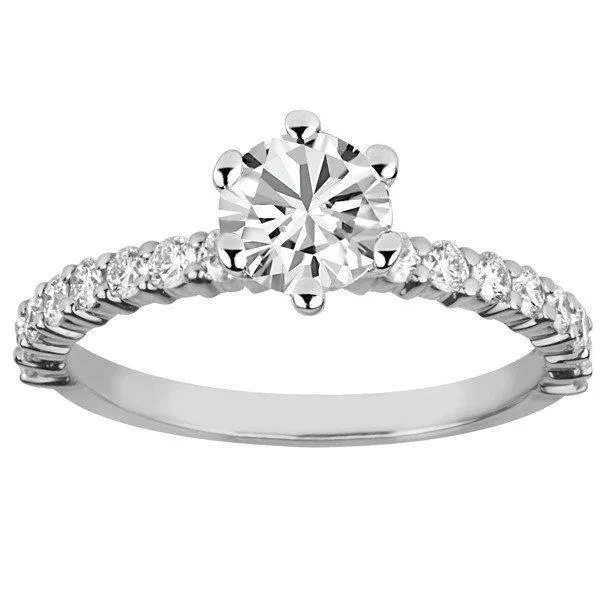 GB Rings Solitaire With Accent Round Cut 385 Carats Natural Earth Mined Diamonds Wedding Ring GB Rings Solitaire With Accent Round Cut 385 Carats Natural Earth Mined Diamonds Wedding Ring