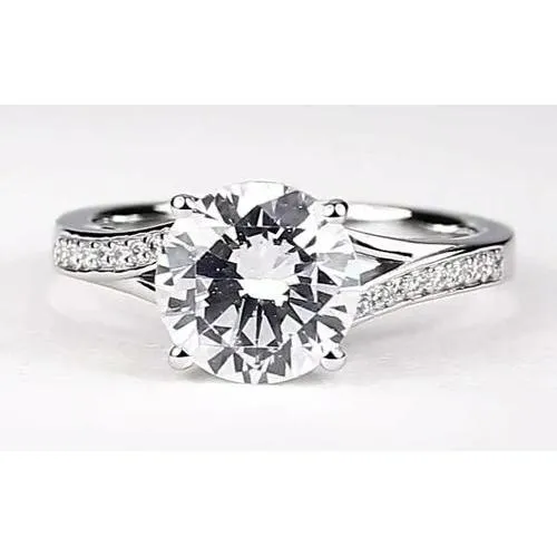 GB Rings Split Shank Engagement Ring 250 Carats Round Genuine Natural Earth Mined Diamond White Gold 14K GB Rings Split Shank Engagement Ring 250 Carats Round Genuine Natural Earth Mined Diamond White Gold 14K