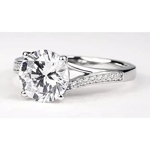 GB Rings Split Shank Engagement Ring 250 Carats Round Genuine Natural Earth Mined Diamond White Gold 14K GB Rings Split Shank Engagement Ring 250 Carats Round Genuine Natural Earth Mined Diamond White Gold 14K