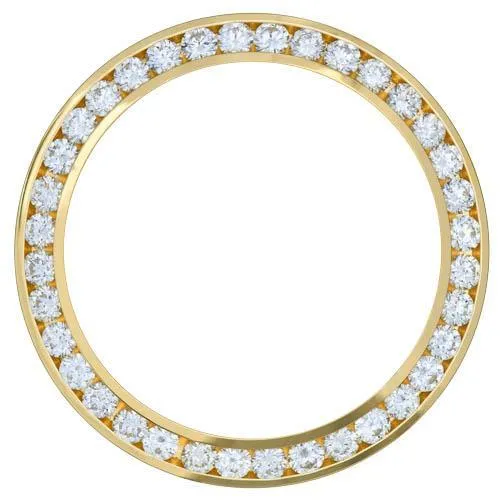 GB Watches Round Custom Mined Diamond Bezel To Fit Rolex Date 34 Mm Watch 35 Carats