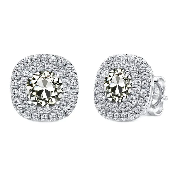 HarryChadEntcom 350 Carats Double Halo Natural Diamond Old Miner Stud Earrings Earrings HarryChadEntcom 350 Carats Double Halo Natural Diamond Old Miner Stud Earrings Earrings
