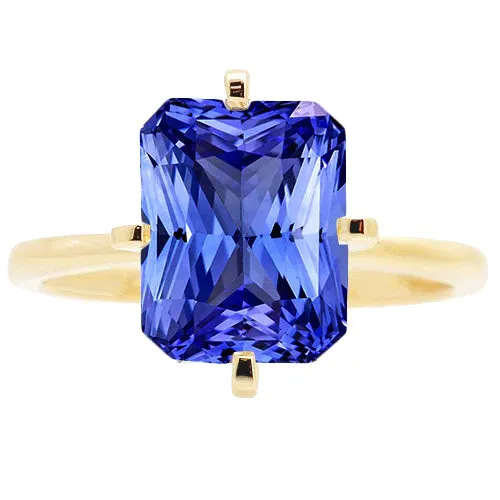 HarryChadEntcom 3 Carat Sapphire Yellow Gold Engagement Ring Rings