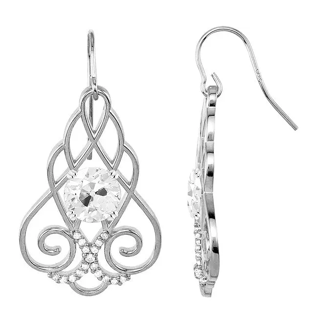 HarryChadEntcom Earrings Stylish Dangle Earrings 225 Ct Ladies Old Miner Natural Diamond
