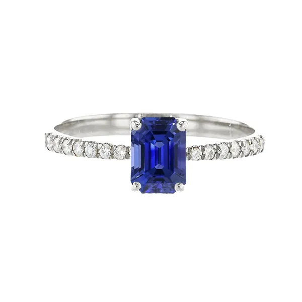HarryChadEntcom Emerald Solitaire Blue Sapphire Ring Pave Set Natural Earth Mined Diamonds 250 Carats Rings HarryChadEntcom Emerald Solitaire Blue Sapphire Ring Pave Set Natural Earth Mined Diamonds 250 Carats Rings