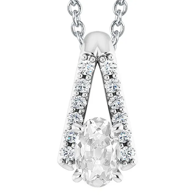 HarryChadEntcom Necklaces Womens Natural Earth Mined Diamond Pendant Slide Jewelry Oval Old Cut 550 Carats HarryChadEntcom Necklaces Womens Natural Earth Mined Diamond Pendant Slide Jewelry Oval Old Cut 550 Carats