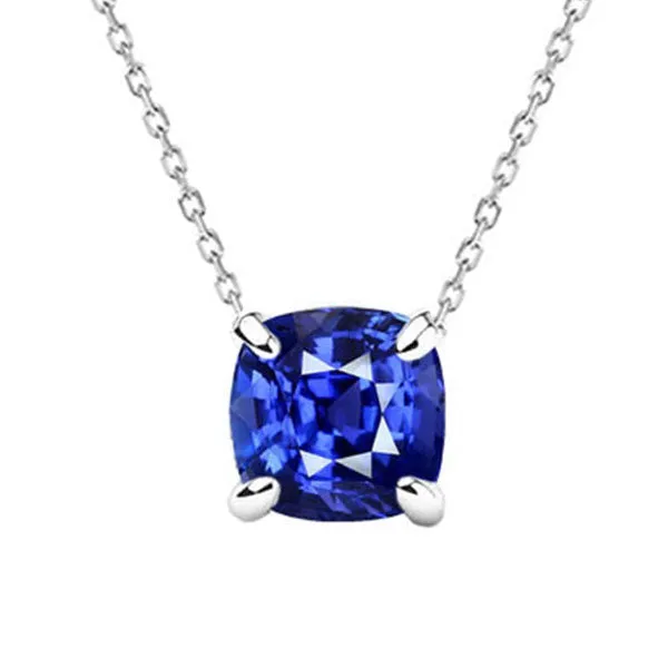 HarryChadEntcom PreStyled Sets Solitaire Cushion Ceylon Sapphire Pendant 4 Prong Set Gold 350 Carats HarryChadEntcom PreStyled Sets Solitaire Cushion Ceylon Sapphire Pendant 4 Prong Set Gold 350 Carats