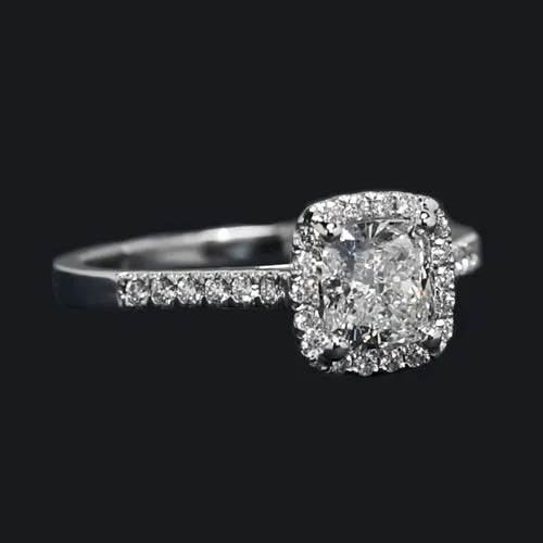 HarryChadEntcom Rings Cushion Halo Natural Earth Mined Diamond Ring 134 Carats HarryChadEntcom Rings Cushion Halo Natural Earth Mined Diamond Ring 134 Carats