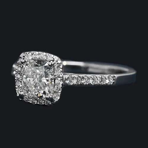 HarryChadEntcom Rings Cushion Halo Natural Earth Mined Diamond Ring 134 Carats HarryChadEntcom Rings Cushion Halo Natural Earth Mined Diamond Ring 134 Carats