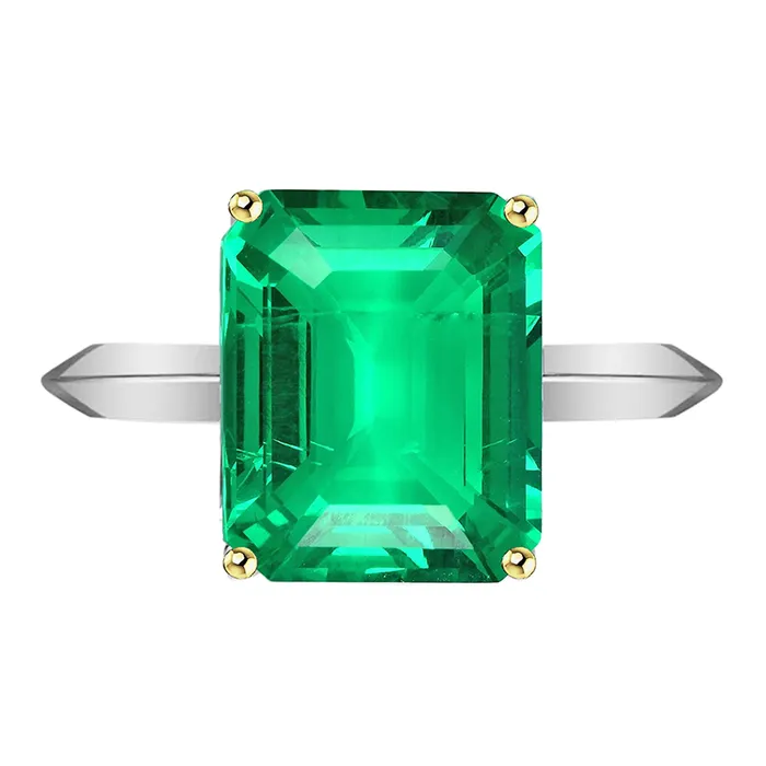 HarryChadEntcom Rings Green Emerald Ring Big Gemstone Solitaire