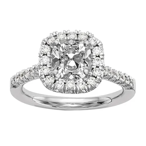HarryChadEntcom Rings Halo Cushion Old Cut Natural Earth Mined Diamond Engagement Ring With Accents 525 Carats HarryChadEntcom Rings Halo Cushion Old Cut Natural Earth Mined Diamond Engagement Ring With Accents 525 Carats