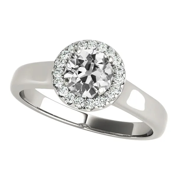 HarryChadEntcom Rings Halo Old European Natural Earth Mined Diamond Engagement Ring 14K White Gold 350 Carats HarryChadEntcom Rings Halo Old European Natural Earth Mined Diamond Engagement Ring 14K White Gold 350 Carats