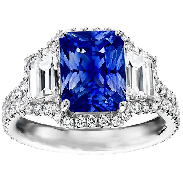 HarryChadEntcom Rings Halo Sapphire Gemstone Ring 6 Carats Emerald Round Natural Earth Mined Diamonds Pave Set HarryChadEntcom Rings Halo Sapphire Gemstone Ring 6 Carats Emerald Round Natural Earth Mined Diamonds Pave Set