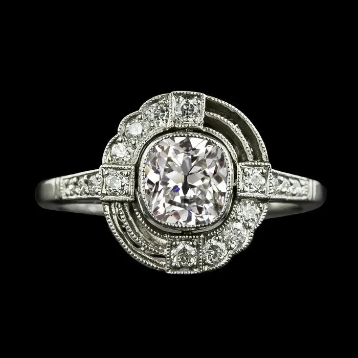 HarryChadEntcom Rings Halo Wedding Ring Cushion Old Mine Cut Natural Earth Mined Diamond Bezel Set 475 Carats HarryChadEntcom Rings Halo Wedding Ring Cushion Old Mine Cut Natural Earth Mined Diamond Bezel Set 475 Carats