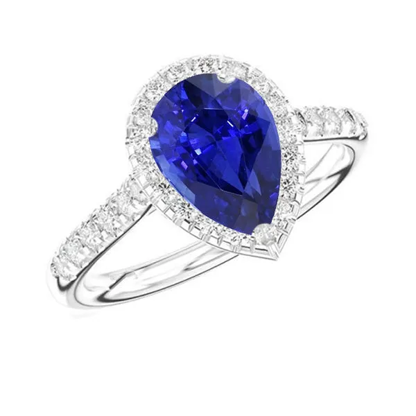 HarryChadEntcom Rings Natural Earth Mined Diamond Halo Engagement Ring Ceylon Sapphire 350 Carats HarryChadEntcom Rings Natural Earth Mined Diamond Halo Engagement Ring Ceylon Sapphire 350 Carats