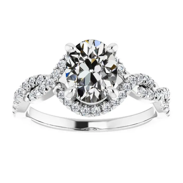 HarryChadEntcom Rings Oval Old Mine Prong Set Engagement Real Diamond Ring 450 Carats HarryChadEntcom Rings Oval Old Mine Prong Set Engagement Real Diamond Ring 450 Carats