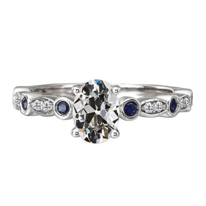 HarryChadEntcom Rings Oval Old Miner Real Natural Earth Mined Diamond Ceylon Sapphires Ring Jewelry 5 Carats HarryChadEntcom Rings Oval Old Miner Real Natural Earth Mined Diamond Ceylon Sapphires Ring Jewelry 5 Carats