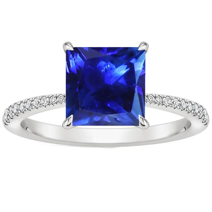 HarryChadEntcom Rings Princess Ceylon Sapphire Round Natural Earth Mined Diamond Ring 575 Carats White Gold HarryChadEntcom Rings Princess Ceylon Sapphire Round Natural Earth Mined Diamond Ring 575 Carats White Gold