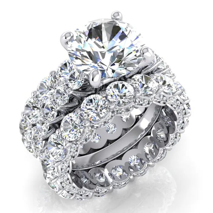 HarryChadEntcom Rings Ring and Eternity Band Insert Set Earth Mined Diamond HarryChadEntcom Rings Ring and Eternity Band Insert Set Earth Mined Diamond