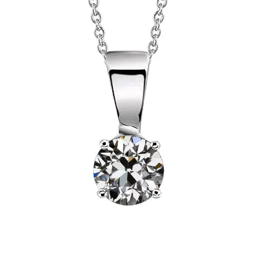 HarryChadEntcom Solitaire Old Cut Mined Diamond Pendant 150 Ct With Bail Necklaces