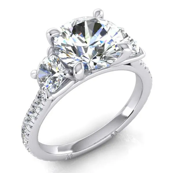 HarryChadEntcom Womens Engagement Ring Round Mined Diamond Rings