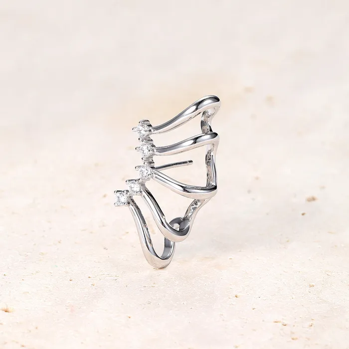 Hey Happiness Earrings Wrap Wing Earring Sterling Silver Hey Happiness Earrings Wrap Wing Earring Sterling Silver