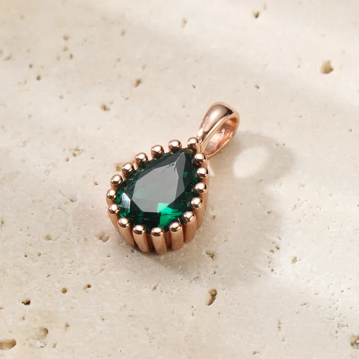 Hey Happiness May Emerald Birthstone Necklace Sterling Silver Necklaces