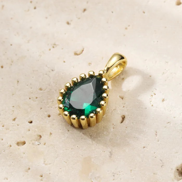Hey Happiness May Emerald Birthstone Necklace Sterling Silver Necklaces