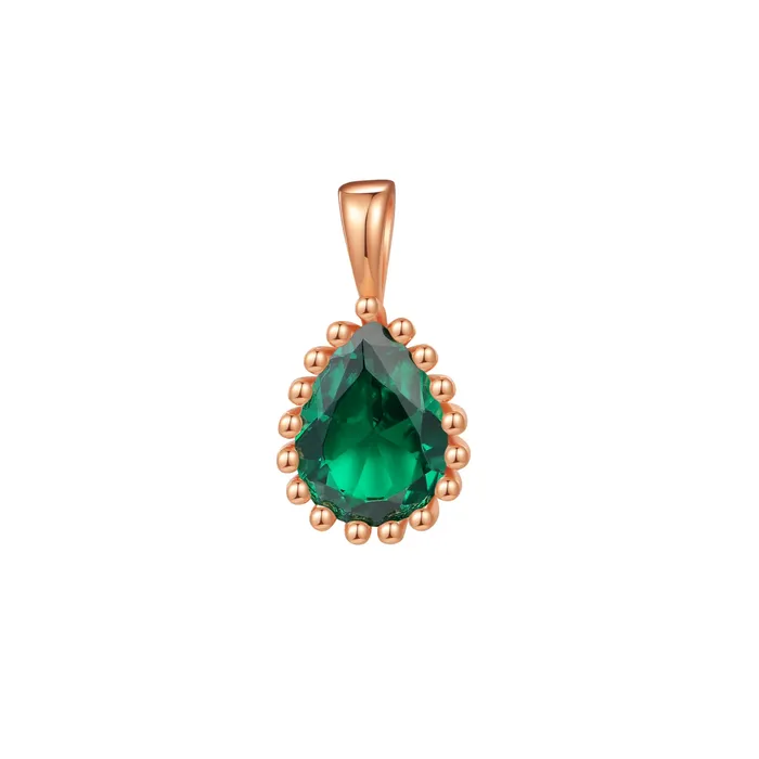 Hey Happiness May Emerald Birthstone Necklace Sterling Silver Necklaces