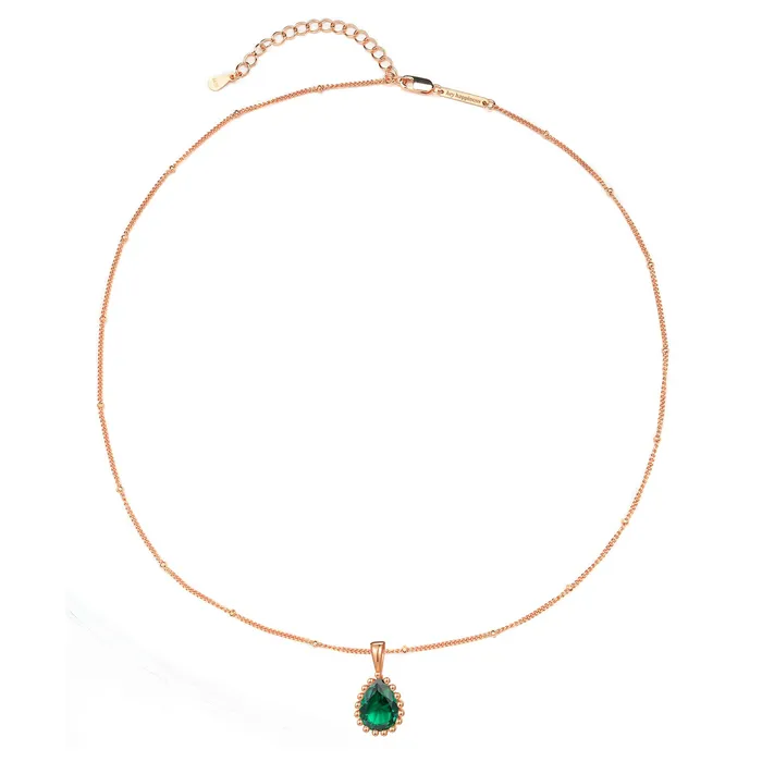 Hey Happiness May Emerald Birthstone Necklace Sterling Silver Necklaces