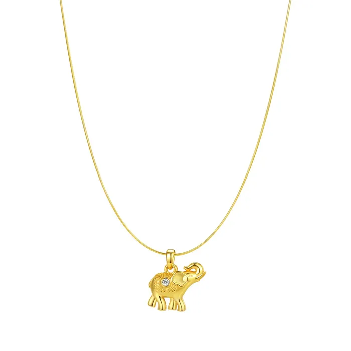 Hey Happiness Necklaces Elephant Pendant Necklace for Success Sterling Silver Hey Happiness Necklaces Elephant Pendant Necklace for Success Sterling Silver