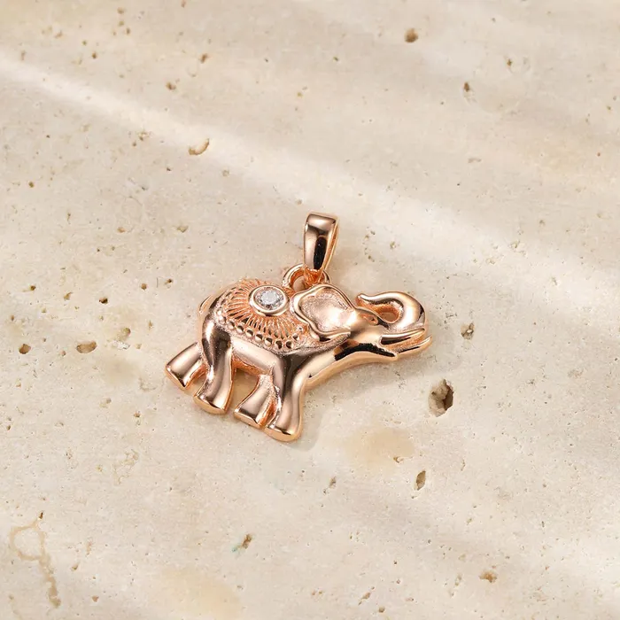 Hey Happiness Necklaces Elephant Pendant Necklace for Success Sterling Silver Hey Happiness Necklaces Elephant Pendant Necklace for Success Sterling Silver