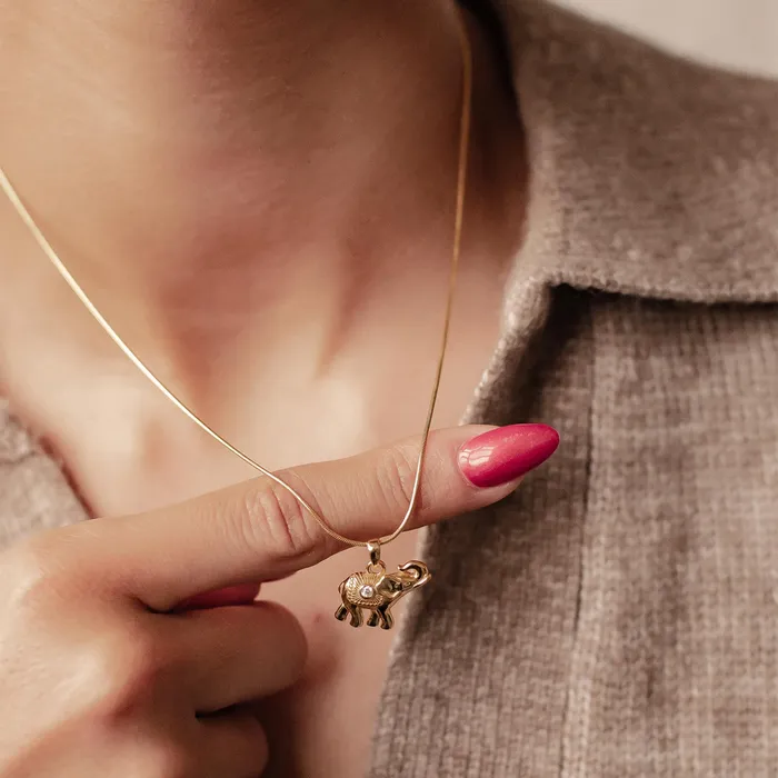 Hey Happiness Necklaces Elephant Pendant Necklace for Success Sterling Silver Hey Happiness Necklaces Elephant Pendant Necklace for Success Sterling Silver