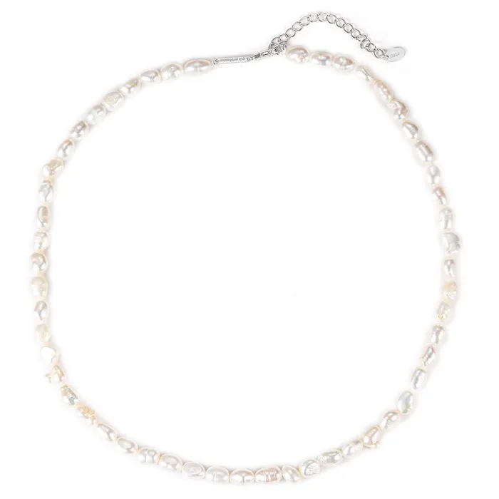 Hey Happiness Necklaces Grace Pearl Necklace Sterling Silver