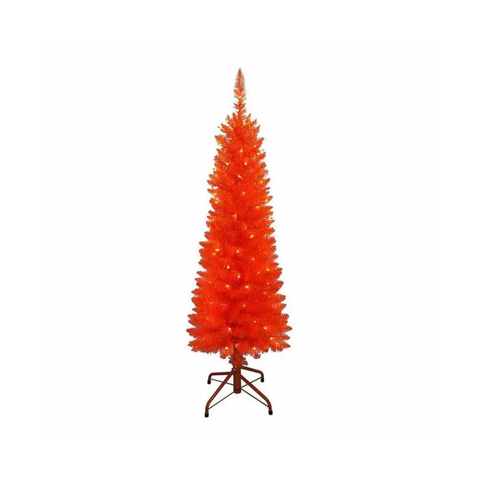Kurt Adler Necklaces Kurt Adler PreLit Orange Slim Tree