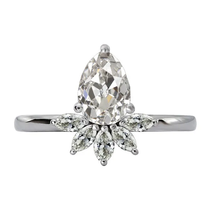 Marquise Pear Old Mine Cut Natural Earth Mined Diamond Ring Crown Style 450 Carats HarryChadEntcom Rings Marquise Pear Old Mine Cut Natural Earth Mined Diamond Ring Crown Style 450 Carats HarryChadEntcom Rings