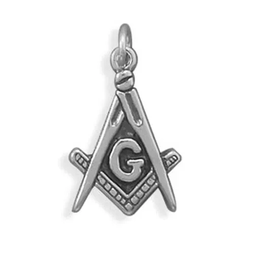 MMA Charm Necklaces MMA Oxidized Masons Symbol Charm