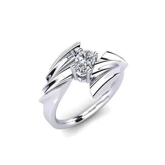 Natural Earth Mined Diamond 075 Carats Solitaire Engagement Ring White Gold 14K GB Rings Natural Earth Mined Diamond 075 Carats Solitaire Engagement Ring White Gold 14K GB Rings