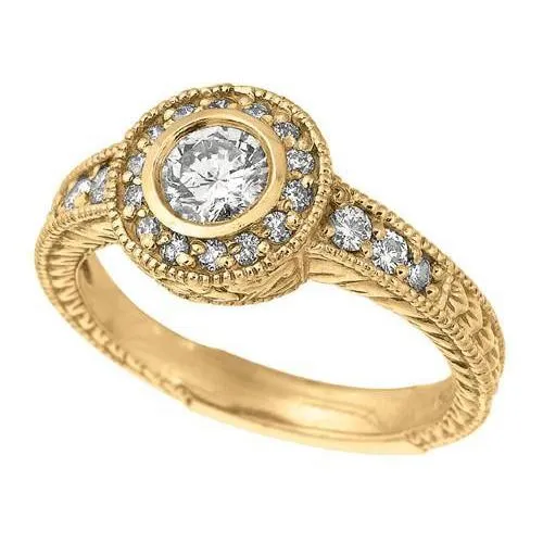 Natural Earth Mined Diamond Anniversary 080 Carat Fancy Ring Bezel Setting Jewelry YG 18K GB Rings Natural Earth Mined Diamond Anniversary 080 Carat Fancy Ring Bezel Setting Jewelry YG 18K GB Rings