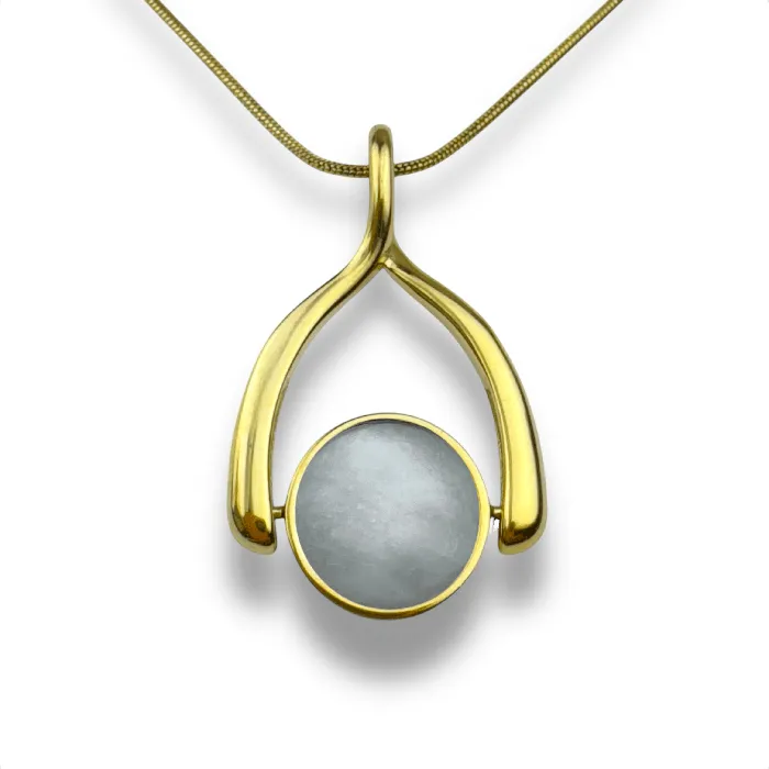 Necklaces CONQUERing Round Crystal Wishbone Necklace