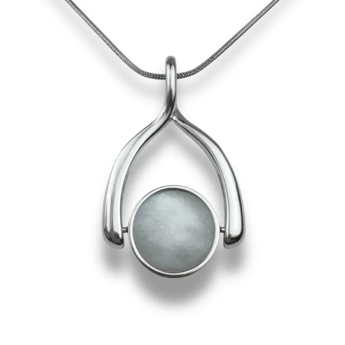 Necklaces CONQUERing Round Crystal Wishbone Necklace