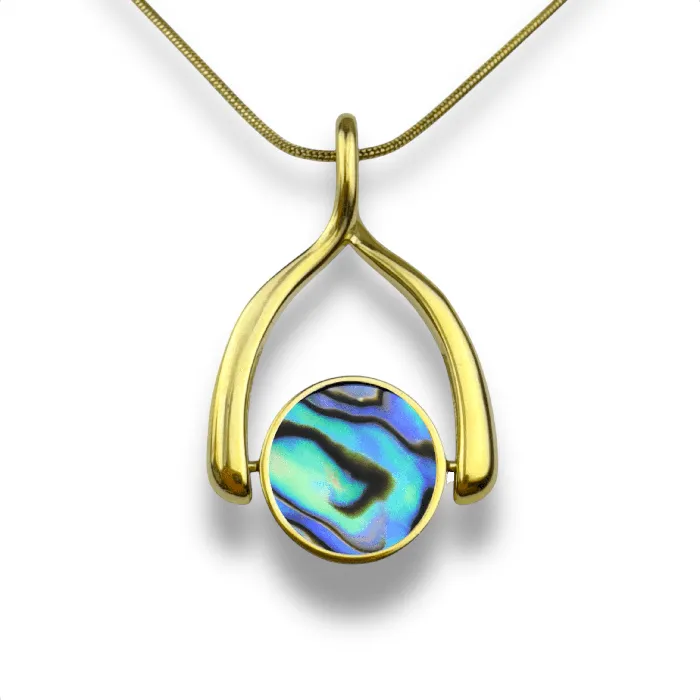 Necklaces CONQUERing Round Crystal Wishbone Necklace