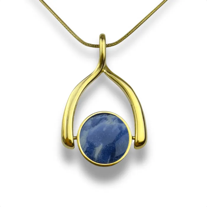 Necklaces CONQUERing Round Crystal Wishbone Necklace