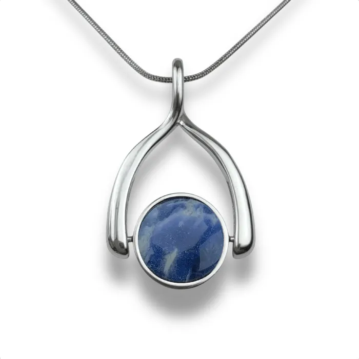 Necklaces CONQUERing Round Crystal Wishbone Necklace