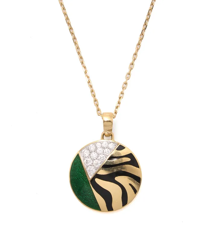 Necklaces David Webb Tiger Stripe Pendant Necklace